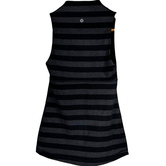 Lululemon Whisper Tank Black Micro Macro Stripe Women's Size 6 Good Condition - Picture 3 of 7